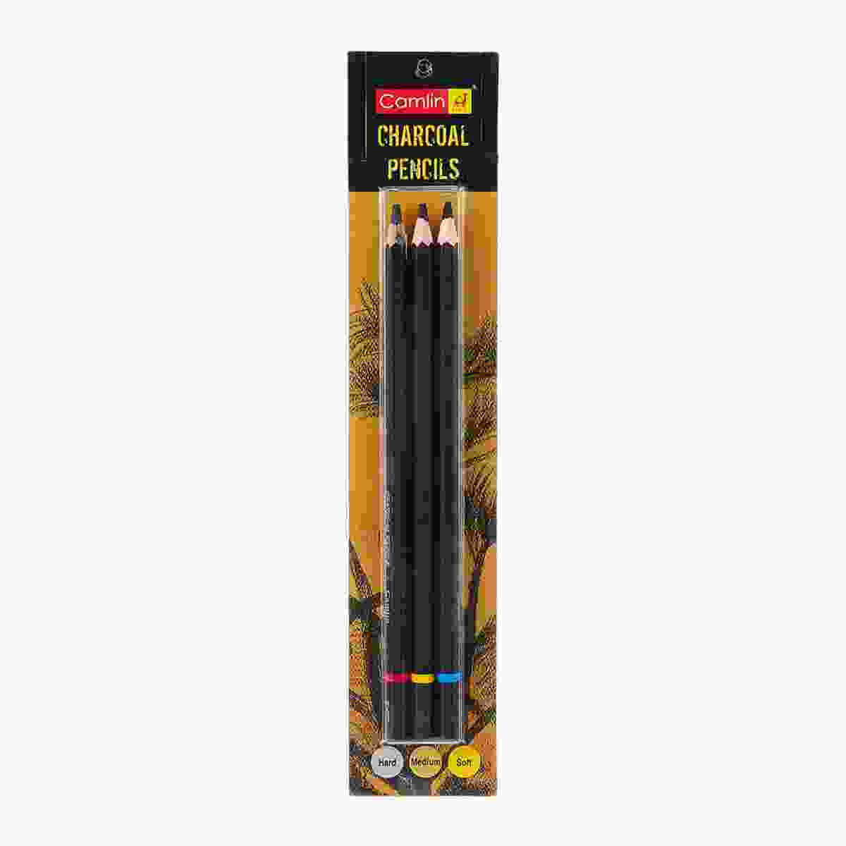 Camlin Kokuyo Medium/Soft/Hard Charcoal Pencils Francis De