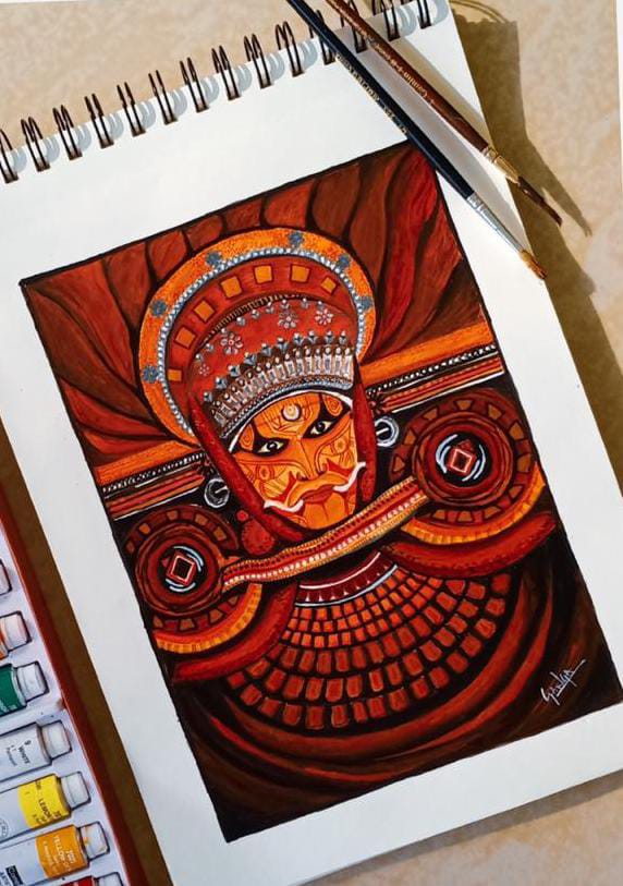 Theyyam Painting by Arjun Kannur  Saatchi Art